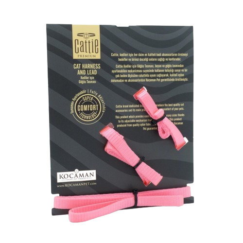 Cattie Kedi Göğüs & Gezdirme Takımı Pembe 1X25-40Cm
