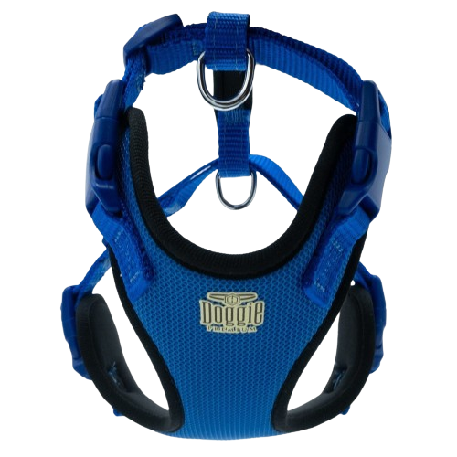 Doggie Havalı Dokuma Göğüs Tasması Royalmavi 1,5X35-45Cm