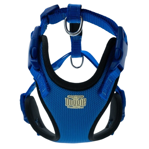 Doggie Havalı Dokuma Göğüs Tasması Royalmavi 1,5X35-45Cm