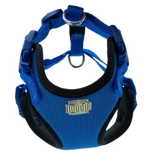 Doggie Havalı Dokuma Göğüs Tasması Royalmavi 1,5X40-50Cm