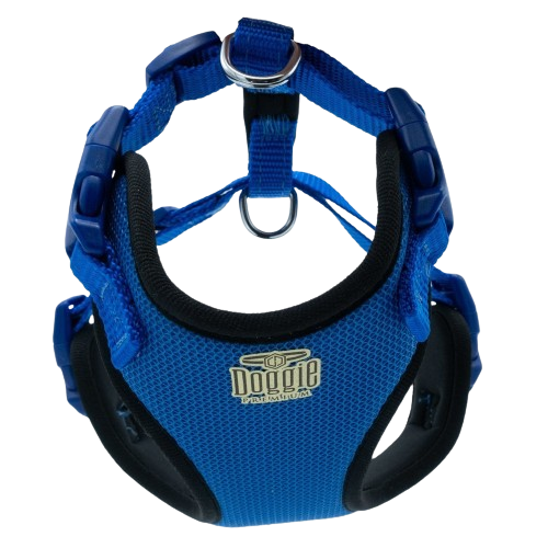 Doggie Havalı Dokuma Göğüs Tasması Royalmavi 1,5X40-50Cm