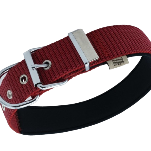Doggie Konfor Dokuma Boyun Tasması Kırmızı 4X52-60Cm