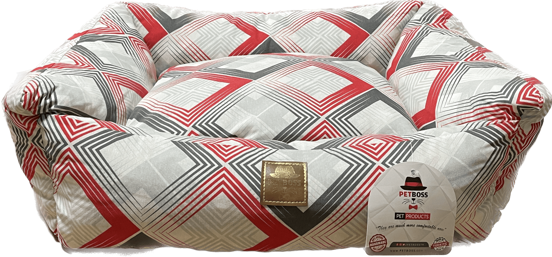 Petboss Long Lıve Set S (Gri-Beyaz-Kırmızı)
