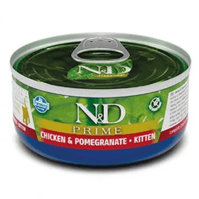 ND Prime Tahılsız Tavuk Ve Nar Yavru Yaş Kedi Konservesi 80 gr