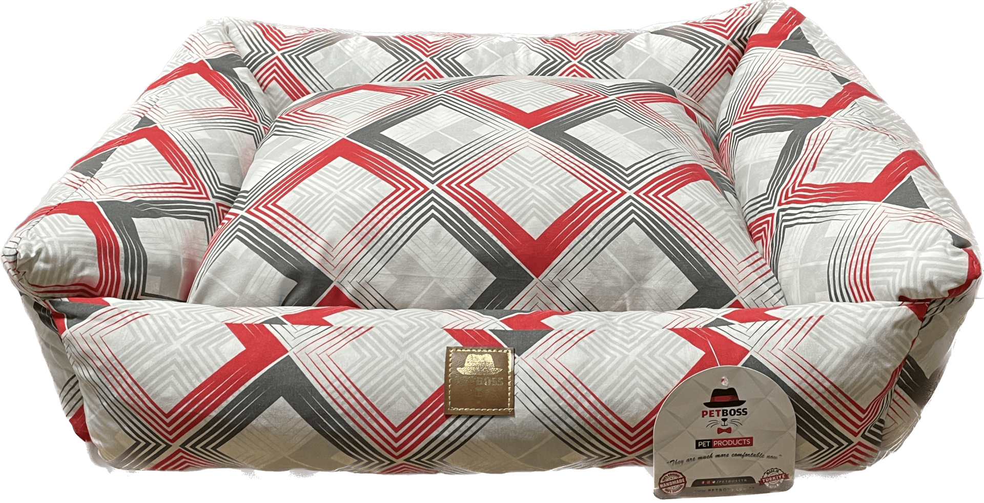 Petboss Long Lıve Set M (Gri-Kırmızı-Beyaz)