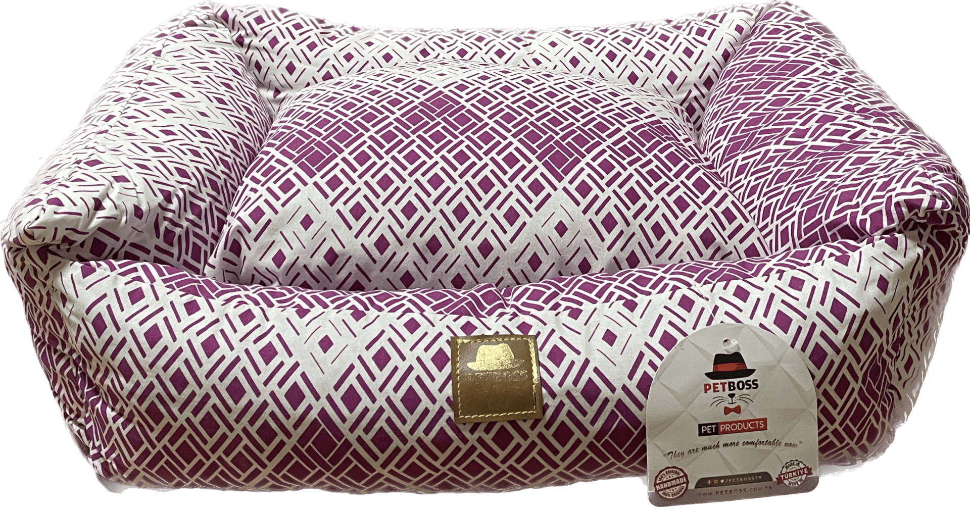 Petboss Long Lıve Set M (Mor-Beyaz)
