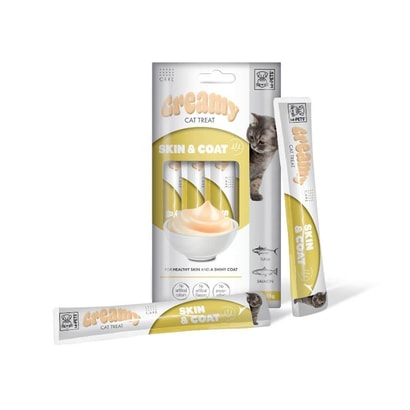 Creamy Skin Coat Ton Balıklı Somonlu Kedi Ödül Maması 4*15 g