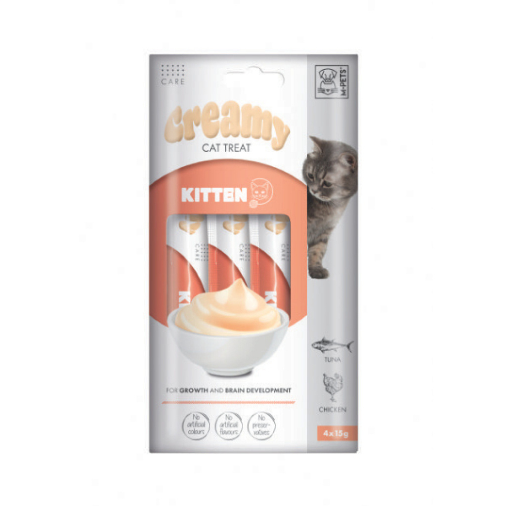 Creamy Ton Balıklı Tavuklu Yavru Kedi Ödül Maması 4*15 g