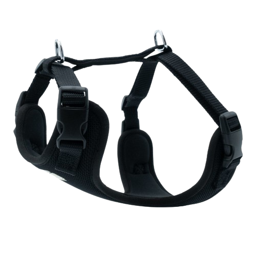 Doggie Havalı Dokuma Göğüs Tasması Siyah 1,5X40-50Cm