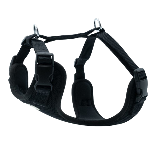 Doggie Havalı Dokuma Göğüs Tasması Siyah 1,5X40-50Cm