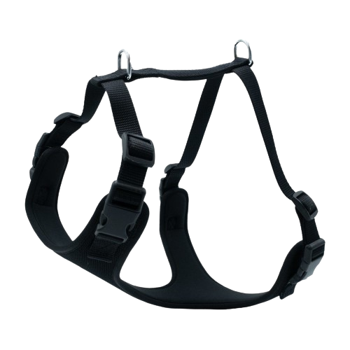 Doggie Havalı Dokuma Göğüs Tasması Siyah 2X45-55Cm