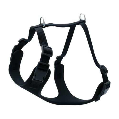 Doggie Havalı Dokuma Göğüs Tasması Siyah 2X45-55Cm