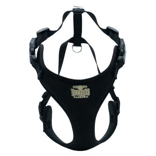 Doggie Havalı Dokuma Göğüs Tasması Siyah 2X45-55Cm