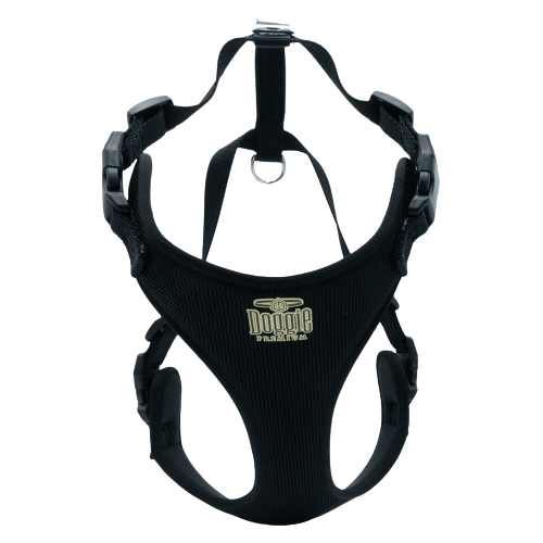 Doggie Havalı Dokuma Göğüs Tasması Siyah 2X45-55Cm