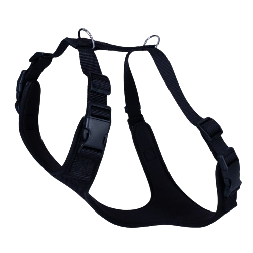 Doggie Havalı Dokuma Göğüs Tasması Siyah 2X55-65Cm