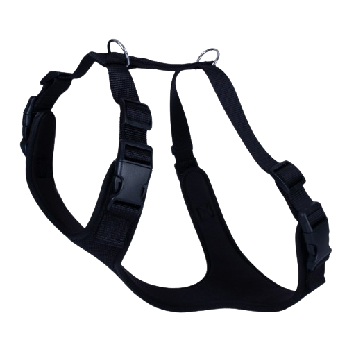 Doggie Havalı Dokuma Göğüs Tasması Siyah 2X55-65Cm