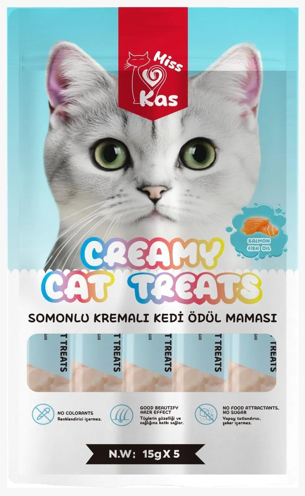 Mis Kas Somonlu Kedi Ödül Maması 5*15 g