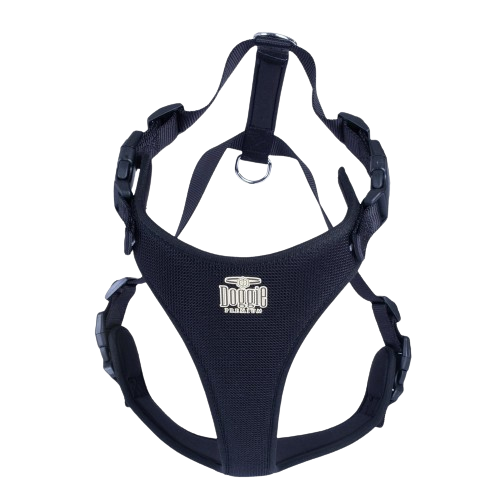 Doggie Havalı Dokuma Göğüs Tasması Siyah 2,5X65-75Cm