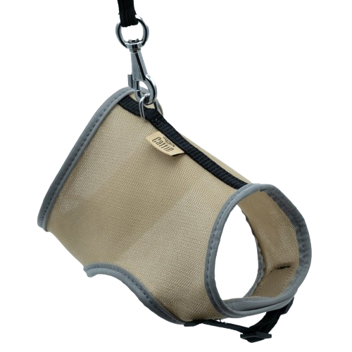 Cattie Havalı Dokuma Kedi Göğüs & Gezdirme Takımı Bej 1X25-35Cm