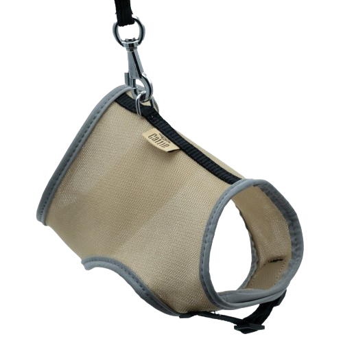 Cattie Havalı Dokuma Kedi Göğüs & Gezdirme Takımı Bej 1X25-35Cm