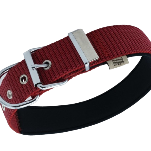Doggie Konfor Dokuma Boyun Tasması Kırmızı 4X47-55Cm