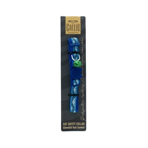 Cattie Desenli Kedi Boyun Tasması Royalmavi 1X15-25Cm