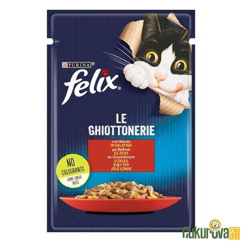 Felix Sığır Etli Yetişkin Kedi Pouch 85 gr