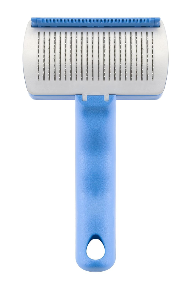PetZoom Self Cleaning Grooming Brush with Bonus Pet Trimmer