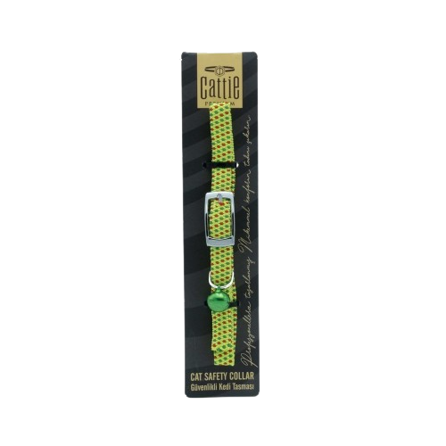 Cattie Lastikli Kedi Boyun Tasması Sarı 1X20-30Cm