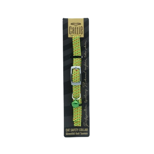 Cattie Lastikli Kedi Boyun Tasması Sarı 1X20-30Cm