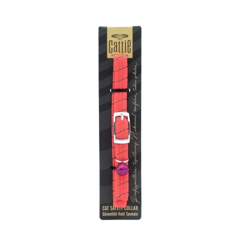 Cattie Lastikli Kedi Boyun Tasması Pembe 1X20-30Cm