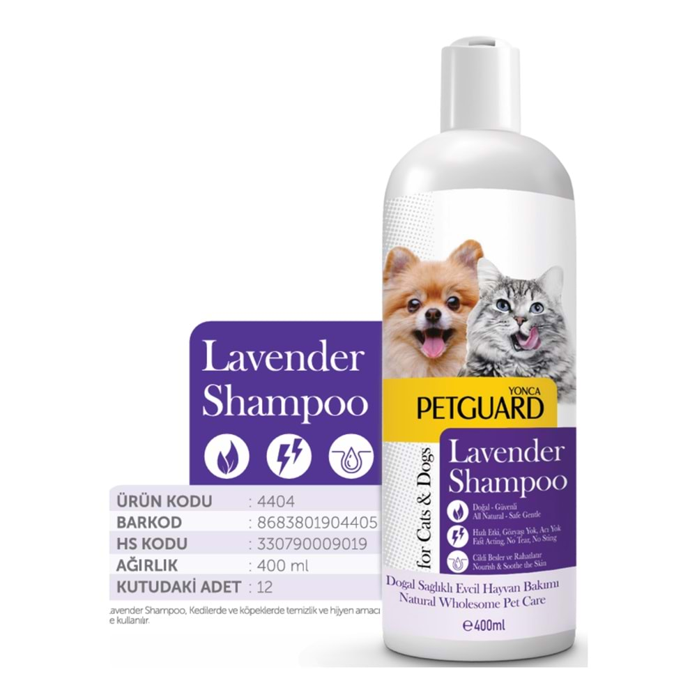 Petguard Lavantalı Kedi Şampuan 400 ml