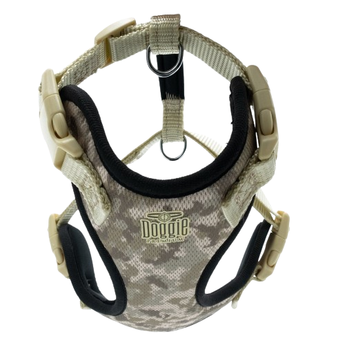 Doggie Havalı Dokuma Göğüs Tasması Kamuflaj 1,5X35-45Cm