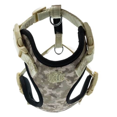 Doggie Havalı Dokuma Göğüs Tasması Kamuflaj 1,5X35-45Cm