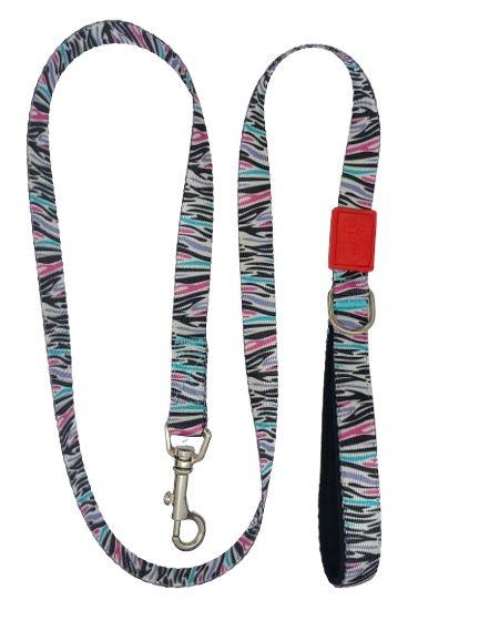 C&P Dokuma Köpek Gezdirme Tasması  Zebra Blue 2X140Cm