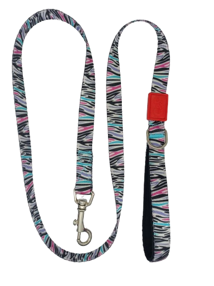 C&P Dokuma Köpek Gezdirme Tasması  Zebra Blue 2X140Cm