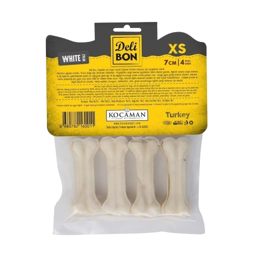 Delibon Deri Pres Kemik 7Cm Xs Boy 4Lü Paket Beyaz 7Cmx4Ad.