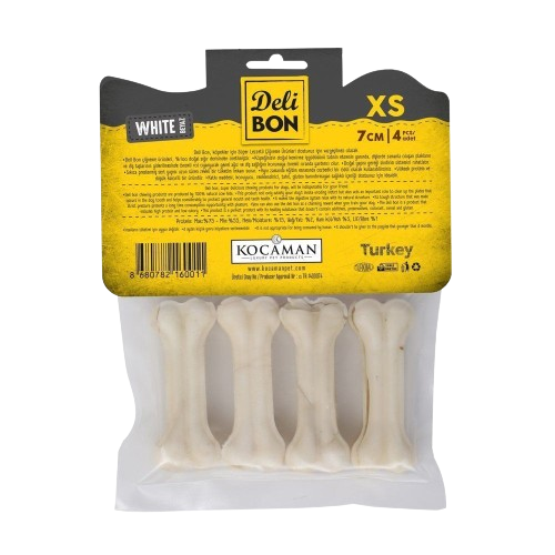Delibon Deri Pres Kemik 7Cm Xs Boy 4Lü Paket Beyaz 7Cmx4Ad.