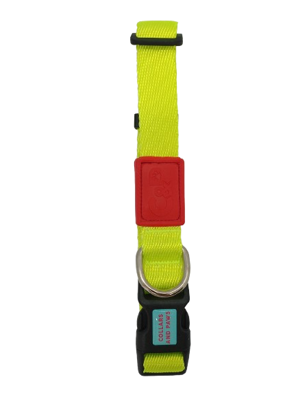 C&P Dokuma Köpek Boyun Tasması Lime M