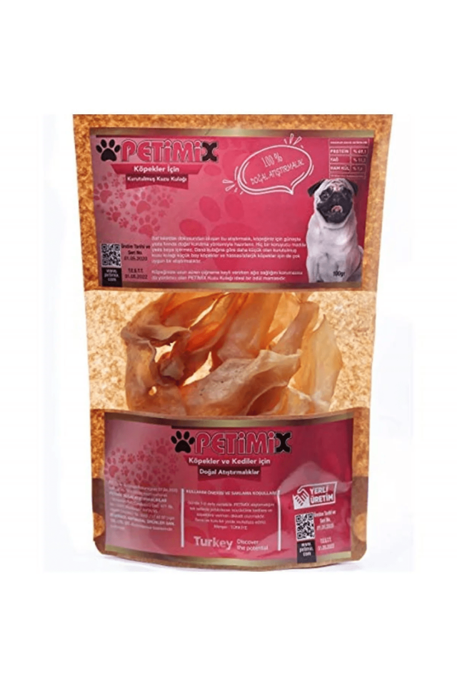 Petimix Kuzu Kulak Köpek Ödül Maması 100 g