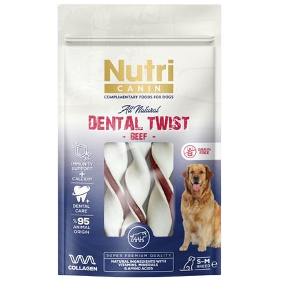 Nutri Canin Dana Etli Dental Twist Kemik 80 g