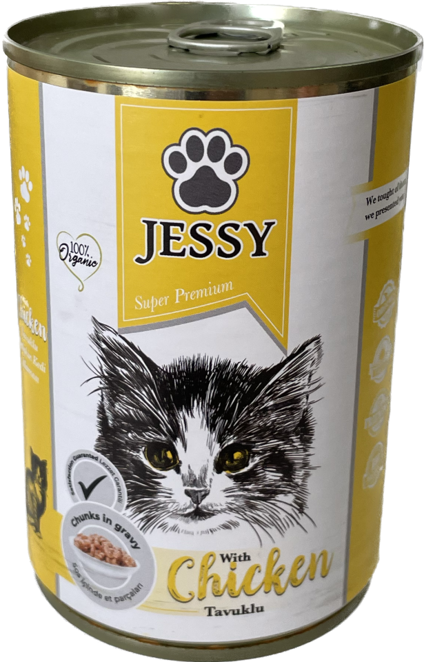 Jessy Tavuklu Yetişkin Kedi Yaş Maması 400 g