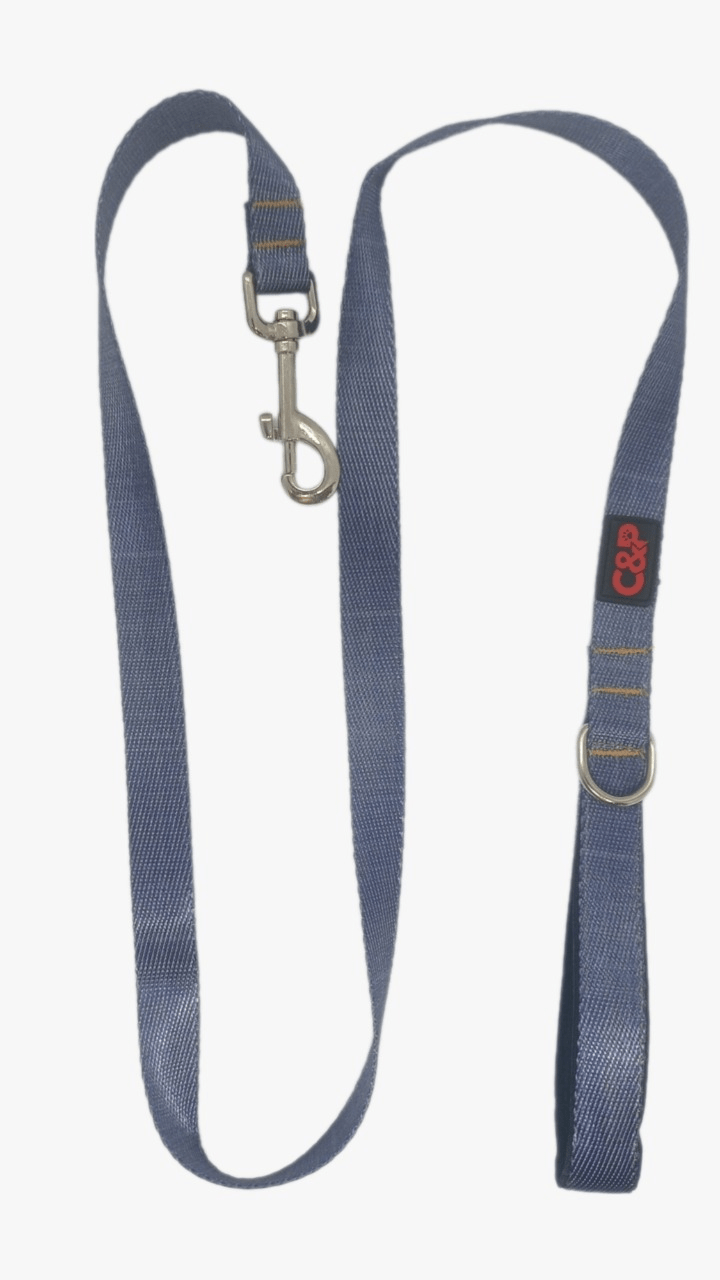 C&P Dokuma Köpek Gezdirme Tasması  Denim 2X140Cm