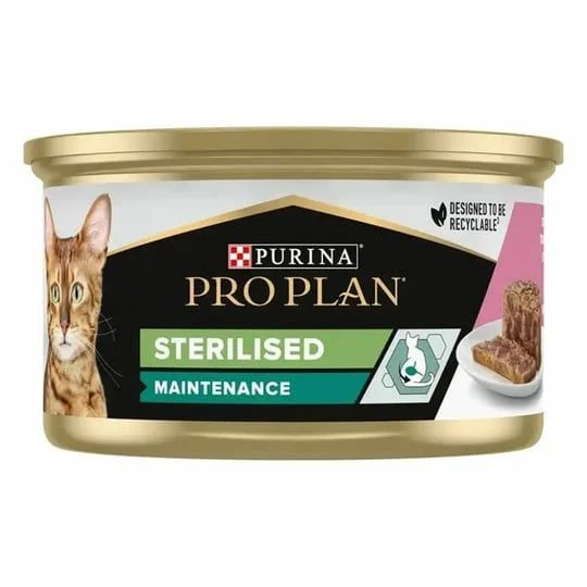 Proplan Somonlu ve Ton Balıklı Sterilised Kedi Yaş Maması 85 gr STD