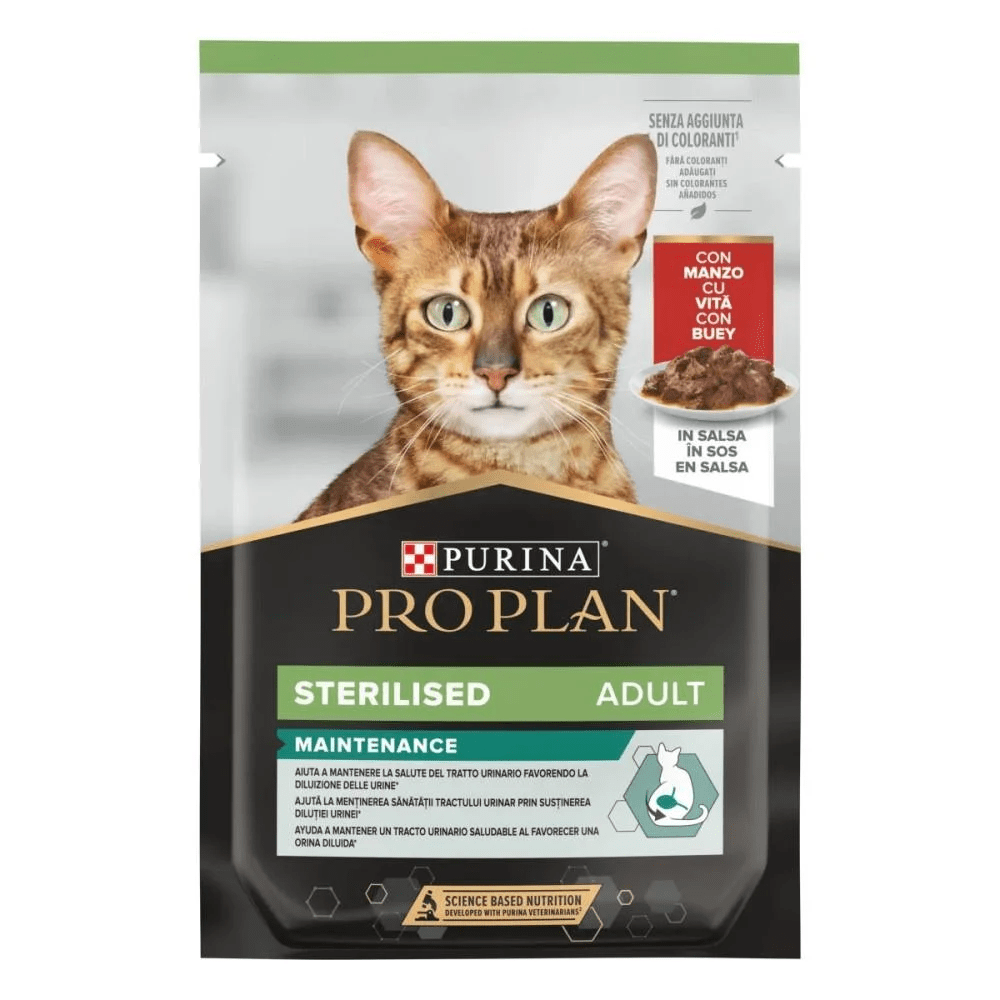 Proplan Pouch Sığır Etli Kısırlaştırılmış Kedi Yaş Maması 85 gr STD