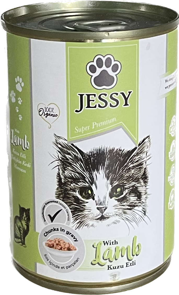 Jessy Kuzu Etli Yetişkin Kedi Yaş Maması 400 g