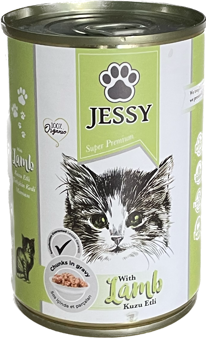 Jessy Kuzu Etli Yetişkin Kedi Yaş Maması 400 g