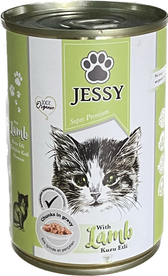 Jessy Kuzu Etli Yetişkin Kedi Yaş Maması 400 g
