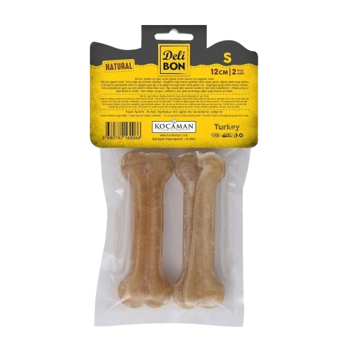Delibon Deri Pres Kemik 12Cm S Boy 2Li Paket Naturel 12Cmx2Ad.