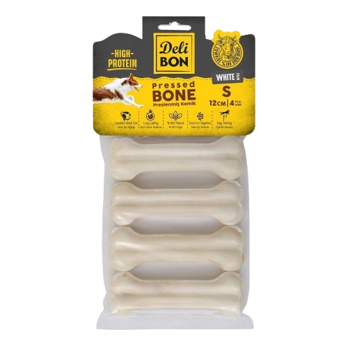 Delibon Deri Pres Kemik 12Cm S Boy 4Lü Paket Beyaz 12Cmx4Ad.